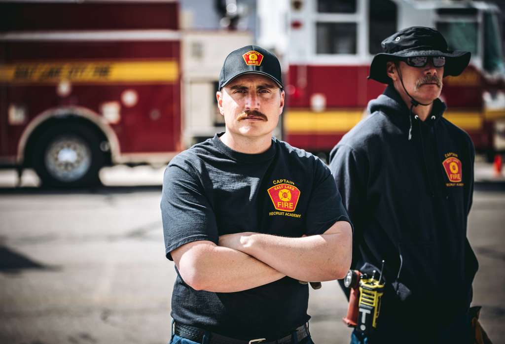 Captain Ray as cadre during SLC fire Academy.